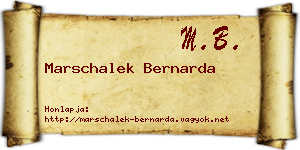 Marschalek Bernarda névjegykártya
